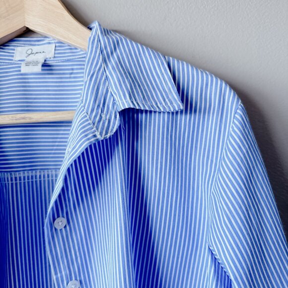 Japna blue stripe button down shit medium - Picture 4 of 16